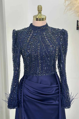 Sherry Tesettür Abiye - FioraofDress - tesettur - abiye - LACİVERT - 38 - hijab - evening - dress