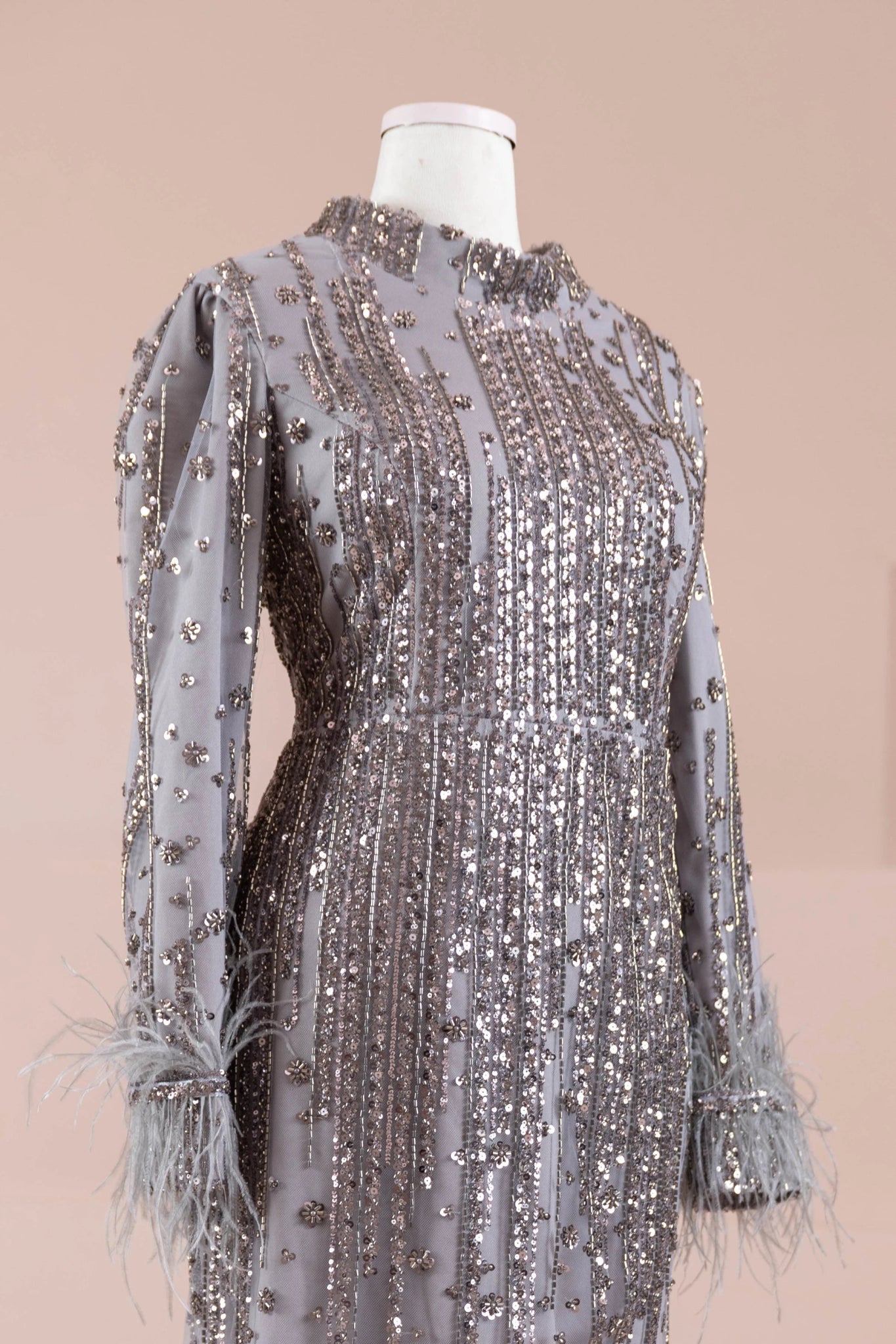 Sien Tesettür Abiye - FioraofDress - tesettur - abiye - GRİ - 38 - hijab - evening - dress