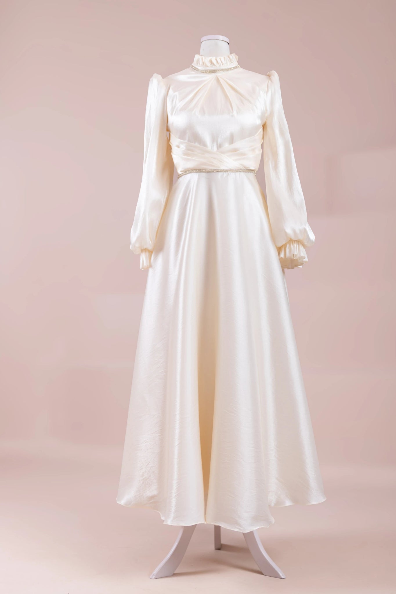 Sima Tesettür Abiye - FioraofDress - tesettur - abiye - Ekru - 38 - hijab - evening - dress