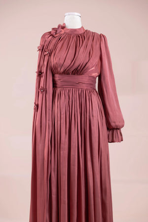 Sivra Tesettür Abiye - FioraofDress - tesettur - abiye - Berry - 38 - hijab - evening - dress