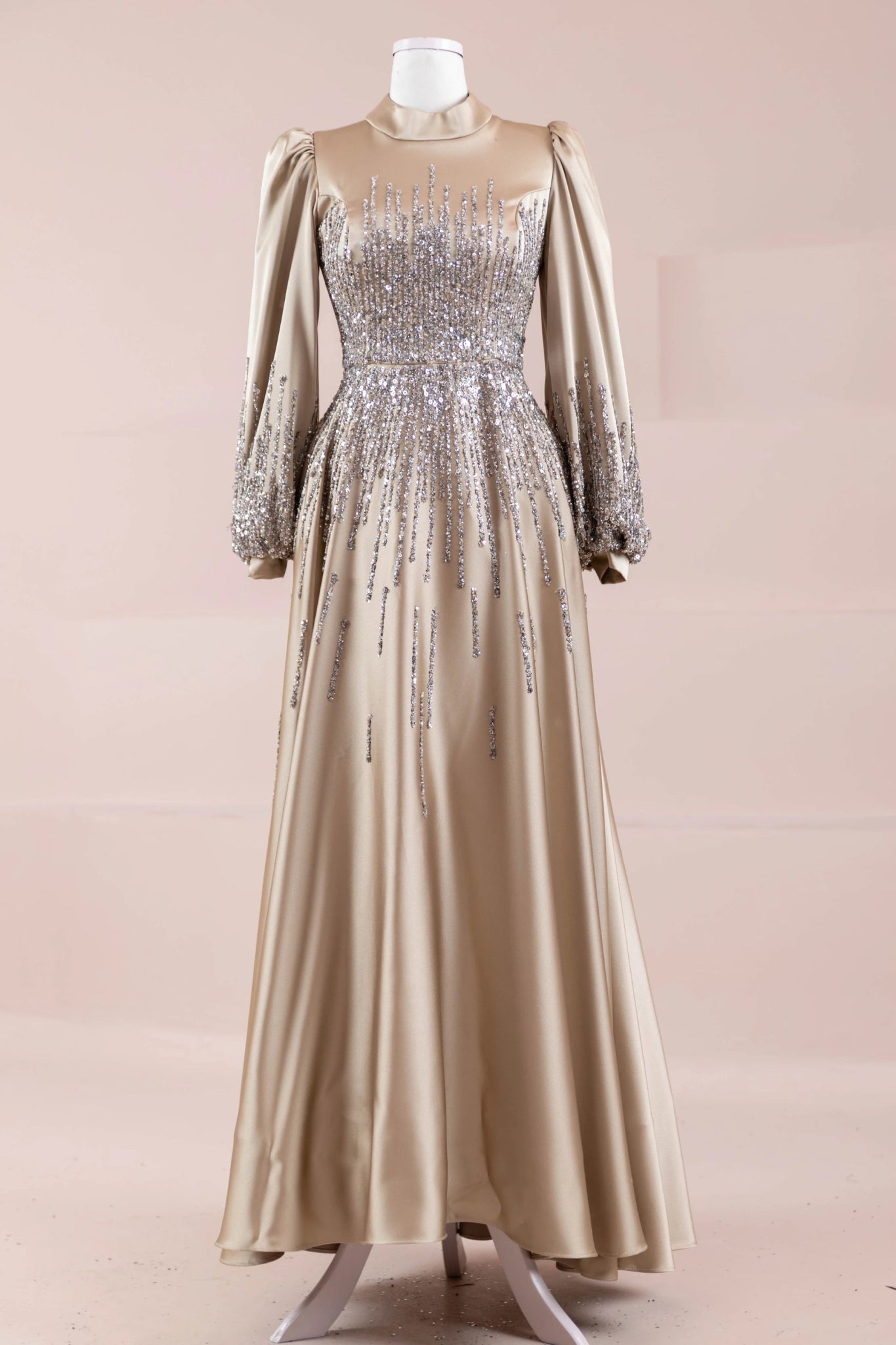 Su Abiye - FioraofDress - tesettur - abiye - 38 - GOLD - hijab - evening - dress