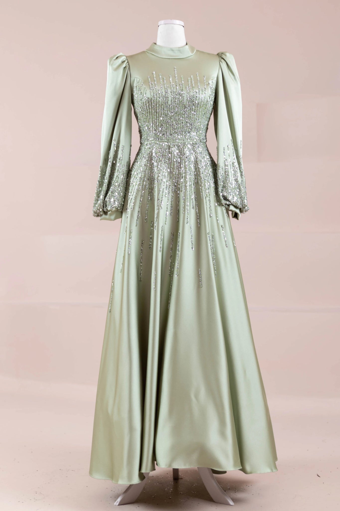 Su Abiye - FioraofDress - tesettur - abiye - 38 - mint - hijab - evening - dress