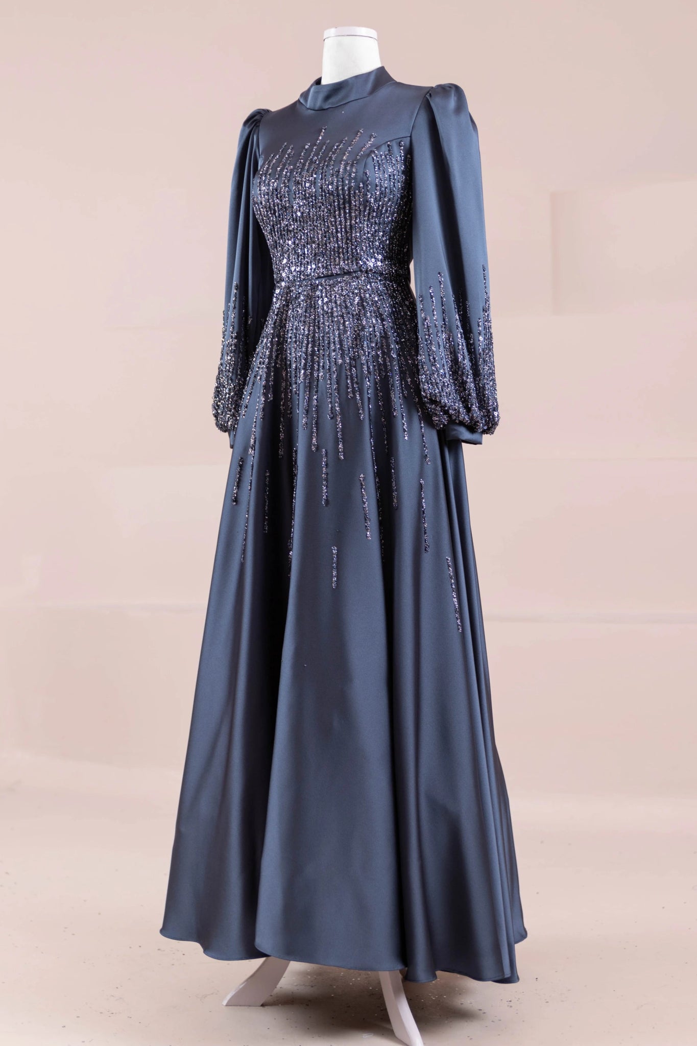 Su Abiye - FioraofDress - tesettur - abiye - 38 - İndigo - hijab - evening - dress