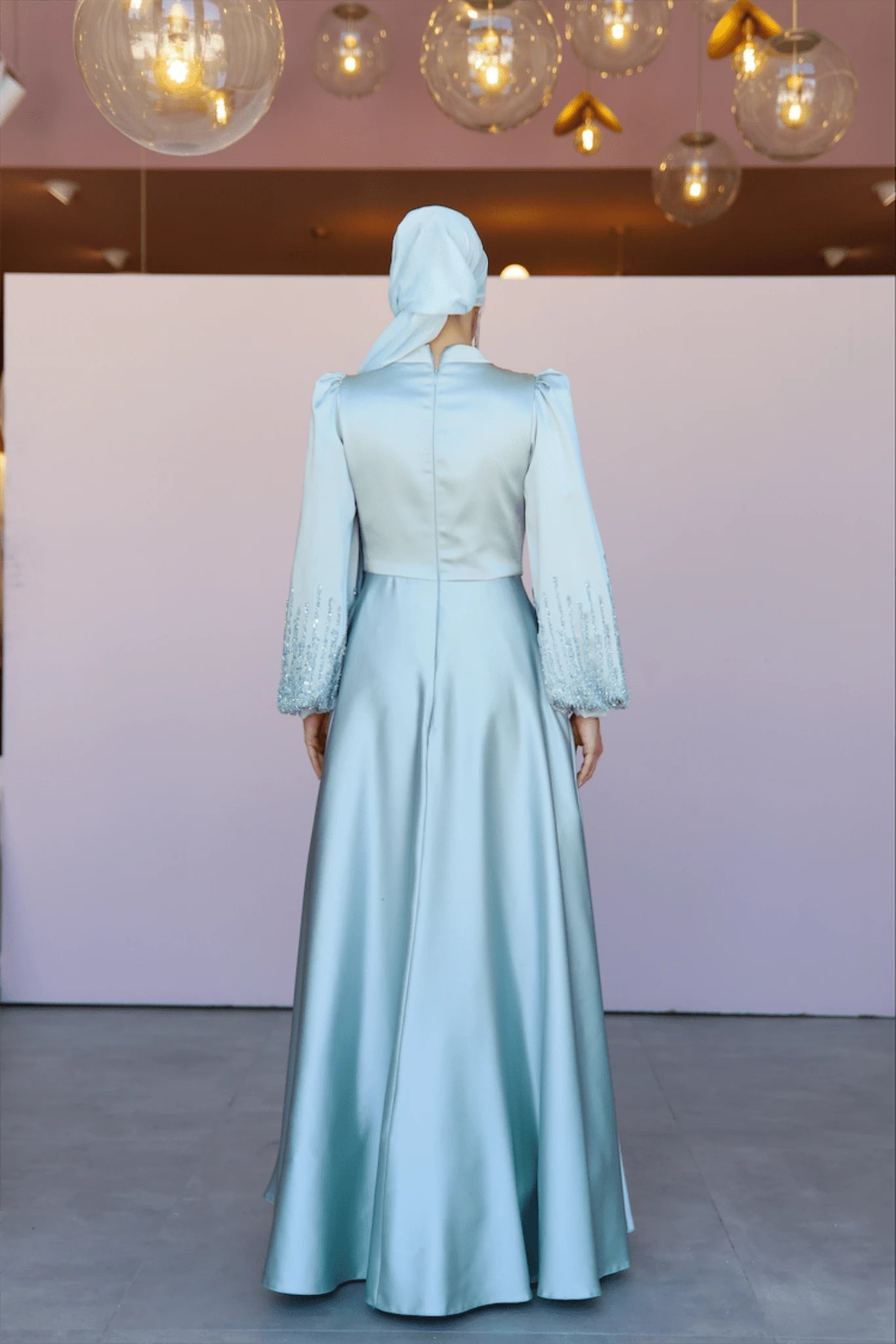 Su Abiye - FioraofDress - tesettur - abiye - 38 - Bebe Mavisi - hijab - evening - dress