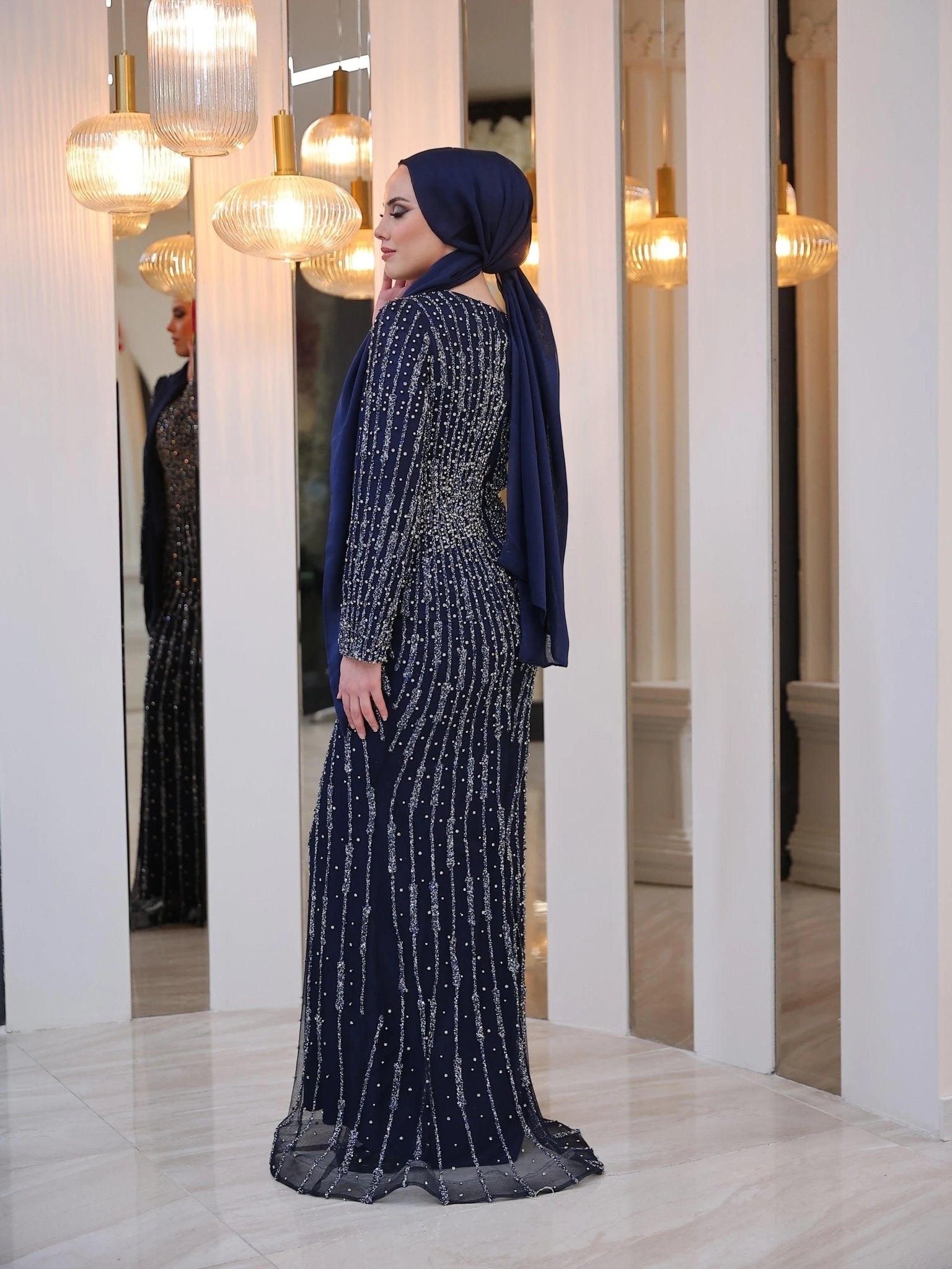 Su Tesettür Abiye - FioraofDress - tesettur - abiye - 48 - Mürdüm - hijab - evening - dress