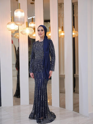 Su Tesettür Abiye - FioraofDress - tesettur - abiye - 48 - Mürdüm - hijab - evening - dress