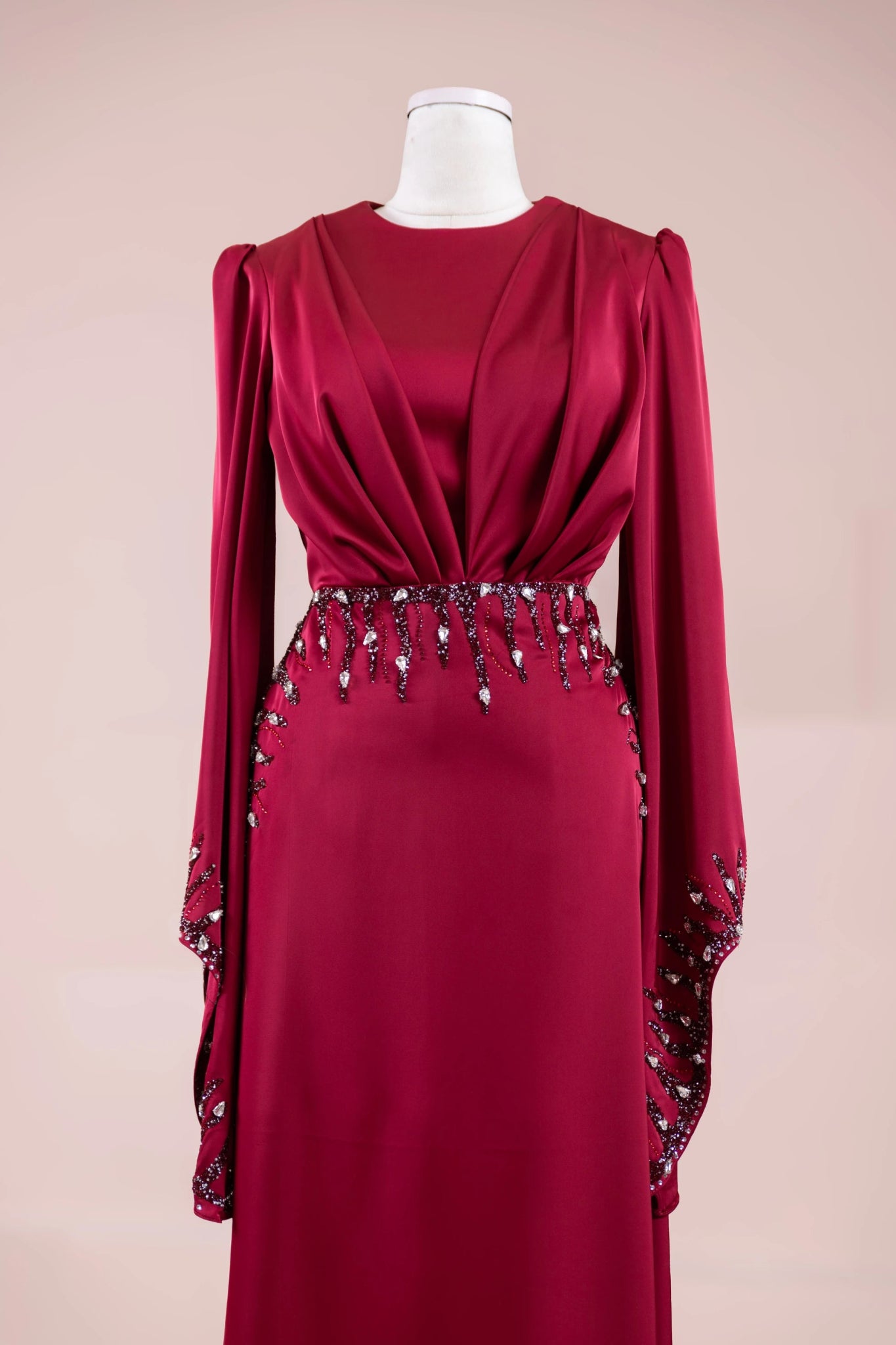 Sue Tesettür Abiye - FioraofDress - tesettur - abiye - BORDO - 38 - hijab - evening - dress