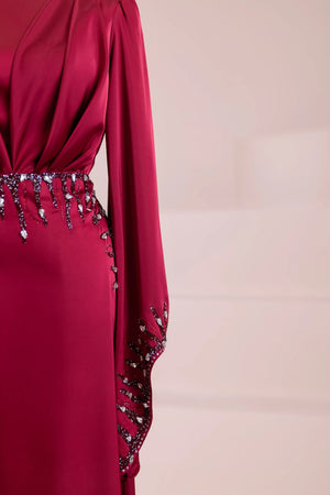 Sue Tesettür Abiye - FioraofDress - tesettur - abiye - BORDO - 38 - hijab - evening - dress