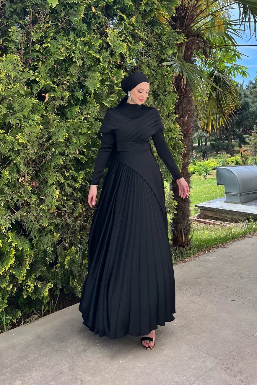 Süeda Tesettür Abiye - FioraofDress - tesettur - abiye - 44 - Siyahh - hijab - evening - dress