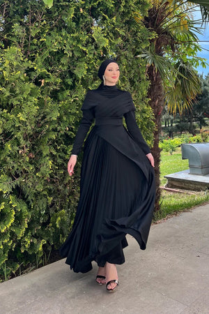 Süeda Tesettür Abiye - FioraofDress - tesettur - abiye - 44 - Siyahh - hijab - evening - dress