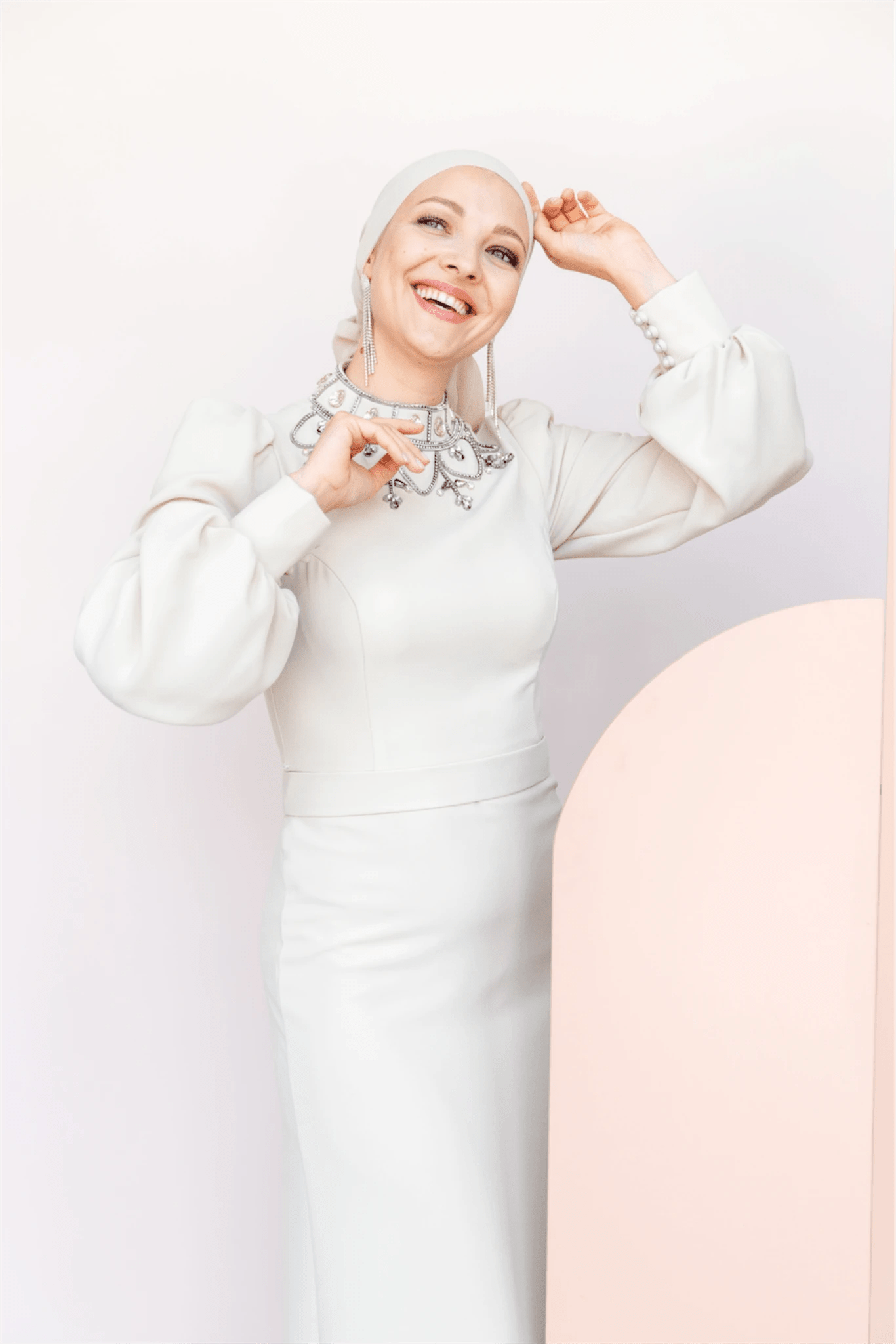 Taçmahal Tesettür Abiye - FioraofDress - tesettur - abiye - 46 - BEJ - hijab - evening - dress