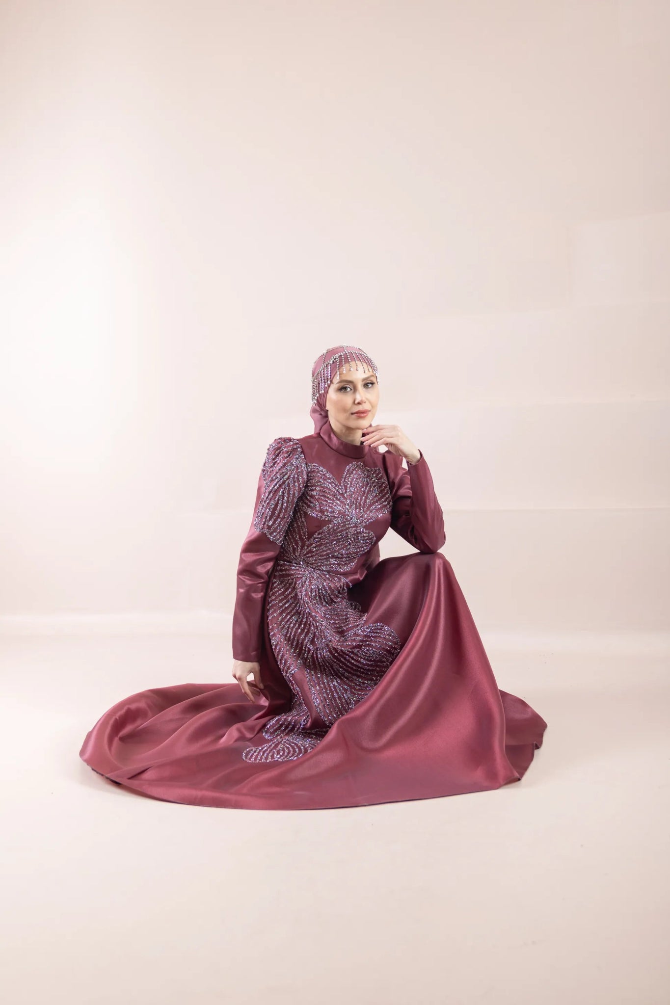 Talia Tesettür Abiye - FioraofDress - tesettur - abiye - BORDO - 38 - hijab - evening - dress