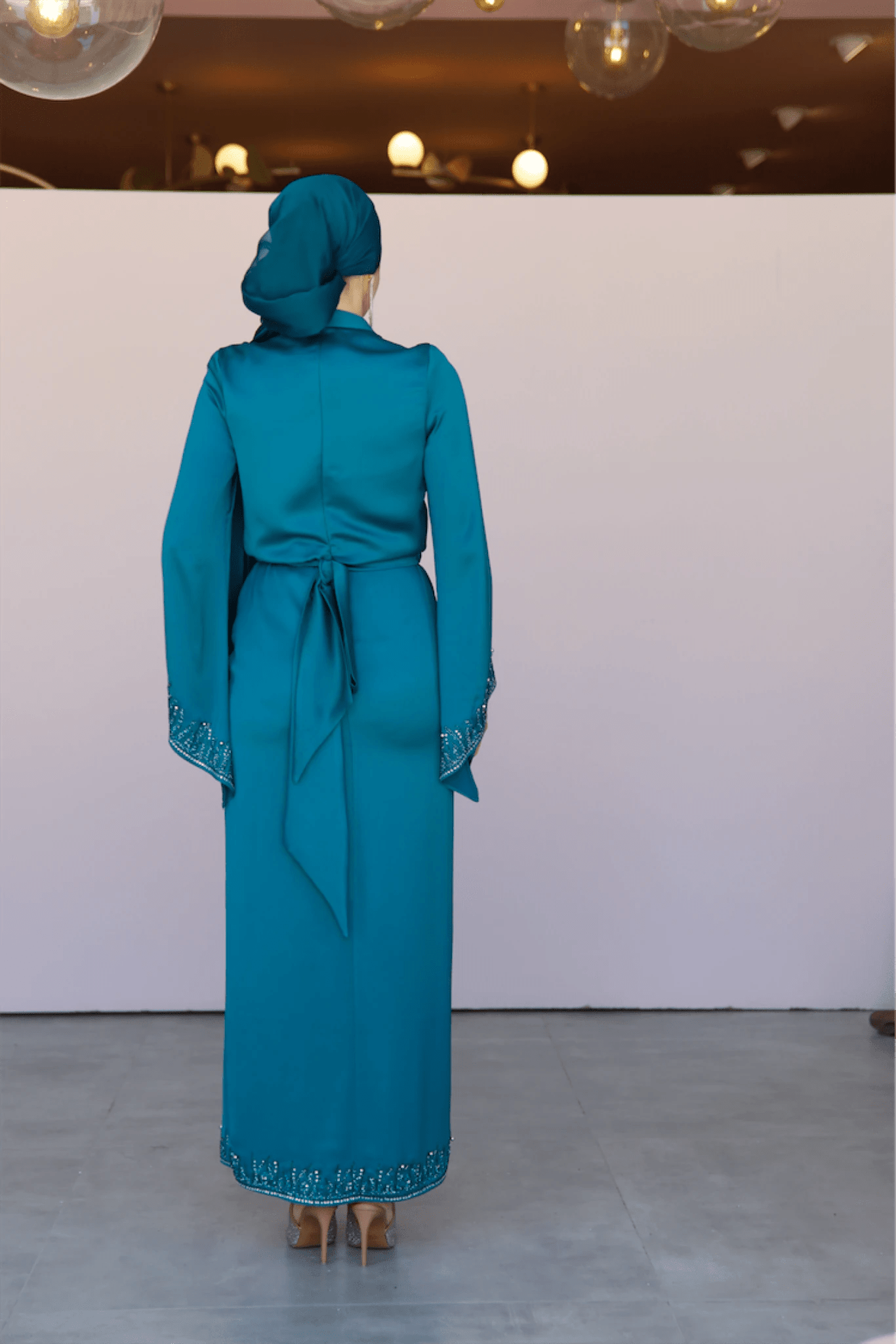 Thai Tesettür Abiye - FioraofDress - tesettur - abiye - 44 - PETROL - hijab - evening - dress