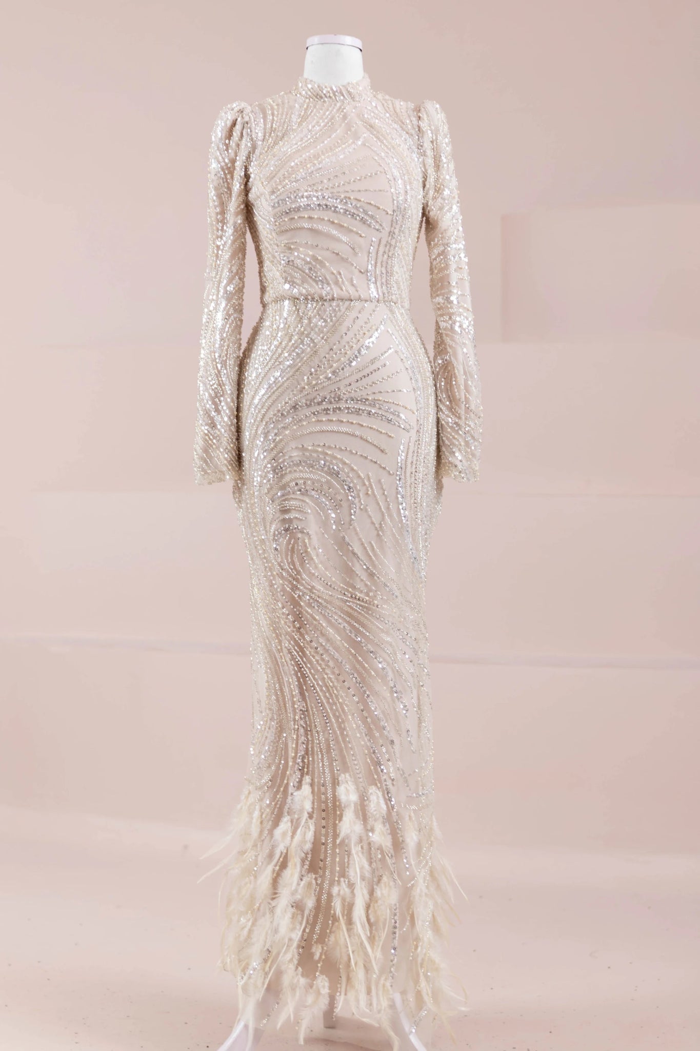 Tira Tesettür Abiye - FioraofDress - tesettur - abiye - BEJ - 38 - hijab - evening - dress