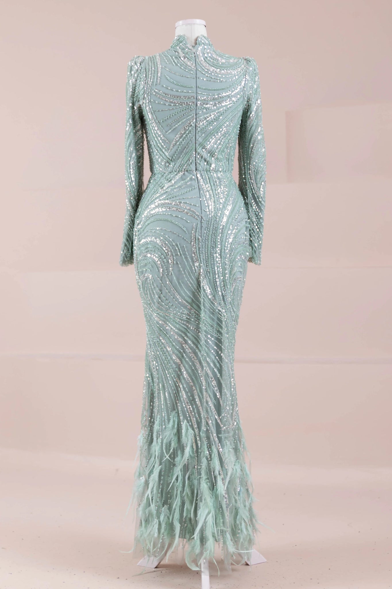 Tira Tesettür Abiye - FioraofDress - tesettur - abiye - mint - 38 - hijab - evening - dress