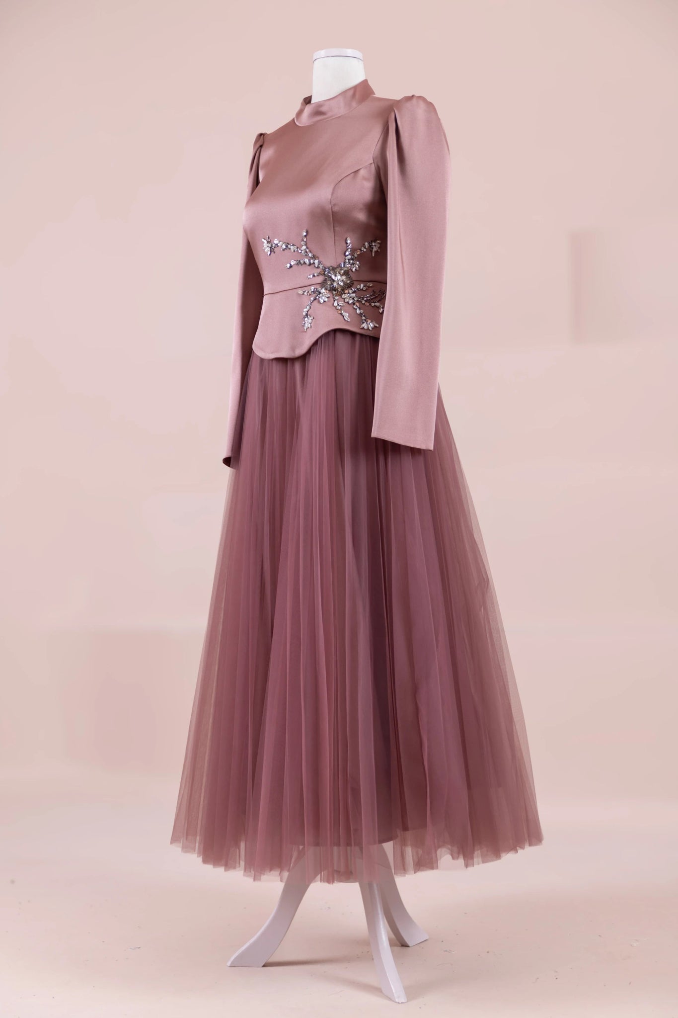 Tuéra Tesettür Abiye - FioraofDress - tesettur - abiye - rose - 36 - hijab - evening - dress