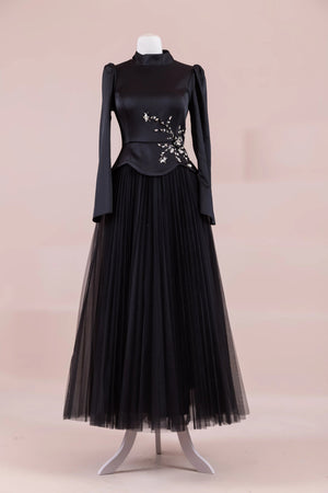 Tuéra Tesettür Abiye - FioraofDress - tesettur - abiye - Siyahh - 36 - hijab - evening - dress