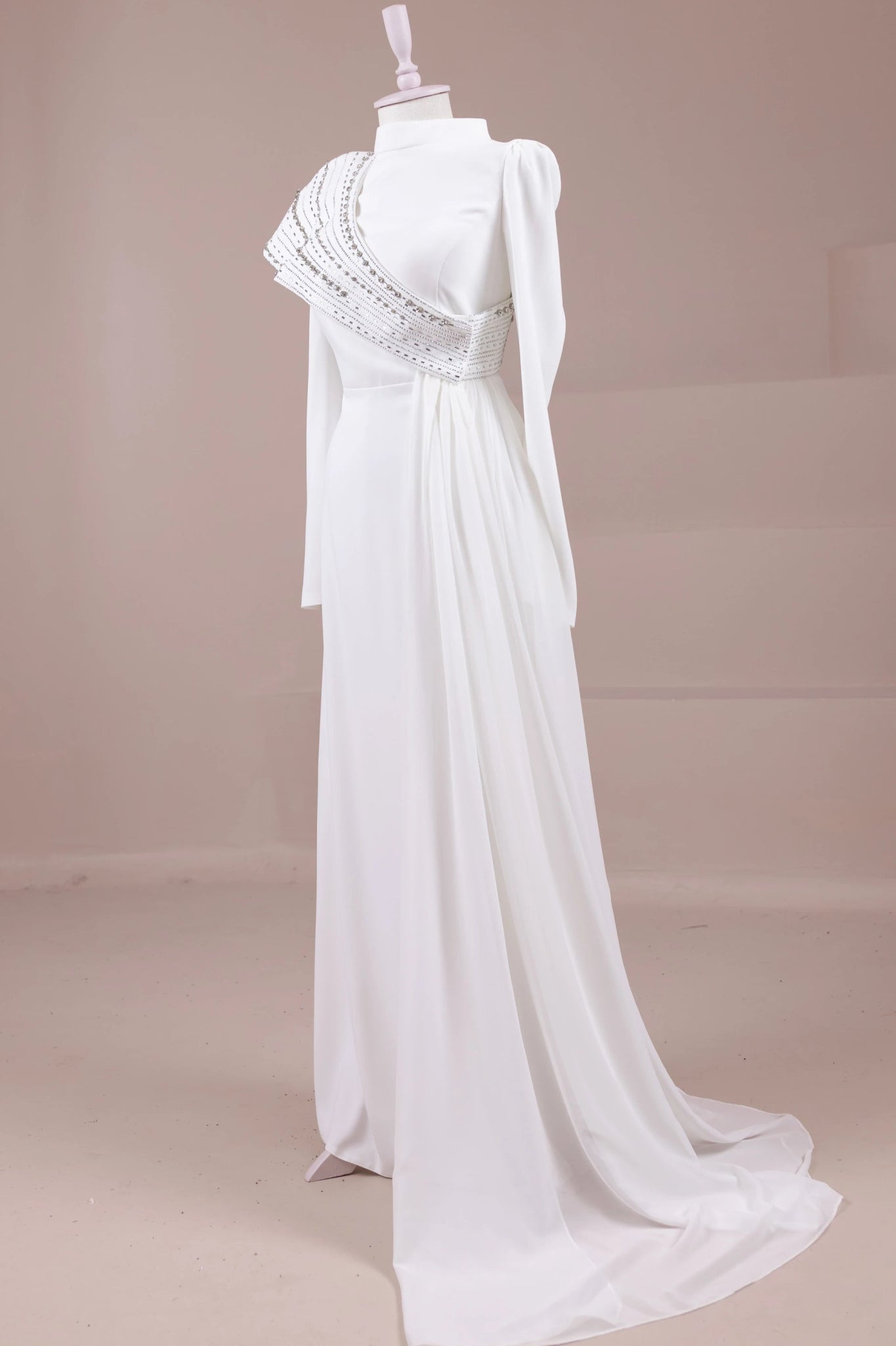 Valen Tesettür Abiye - FioraofDress - tesettur - abiye - Beyaz - 38 - hijab - evening - dress