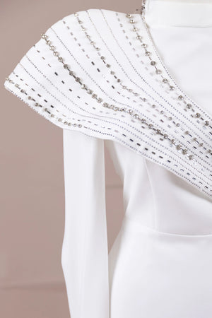 Valen Tesettür Abiye - FioraofDress - tesettur - abiye - Beyaz - 38 - hijab - evening - dress