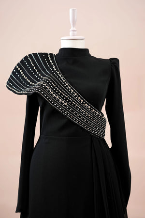 Valen Tesettür Abiye - FioraofDress - tesettur - abiye - Siyahh - 38 - hijab - evening - dress