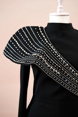 Valen Tesettür Abiye - FioraofDress - tesettur - abiye - Siyahh - 38 - hijab - evening - dress