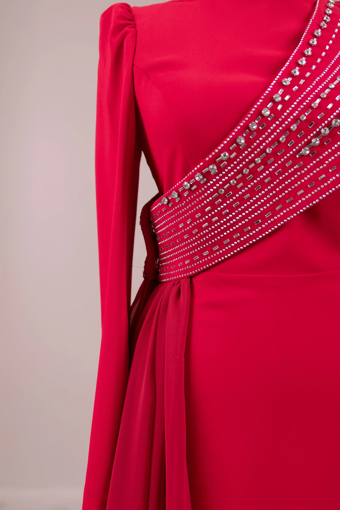 Valen Tesettür Abiye - FioraofDress - tesettur - abiye - Kırmızı - 38 - hijab - evening - dress