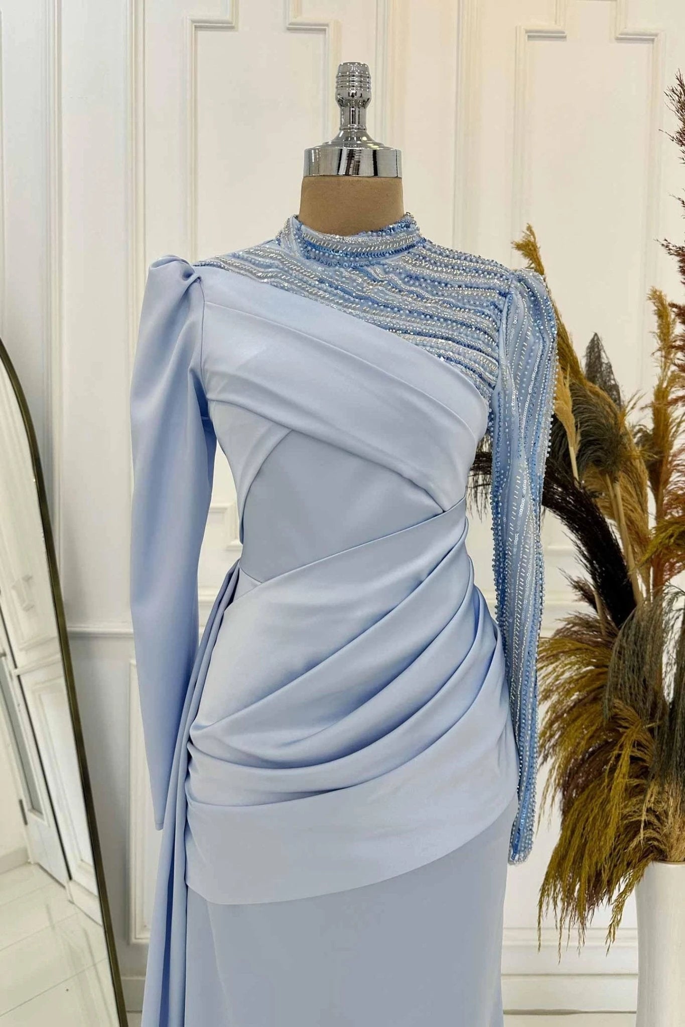 Vela Abiye - FioraofDress - tesettur - abiye - 48 - Gül Kurusu - hijab - evening - dress