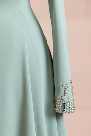 Velna Tesettür Abiye - FioraofDress - tesettur - abiye - mint - 38 - hijab - evening - dress