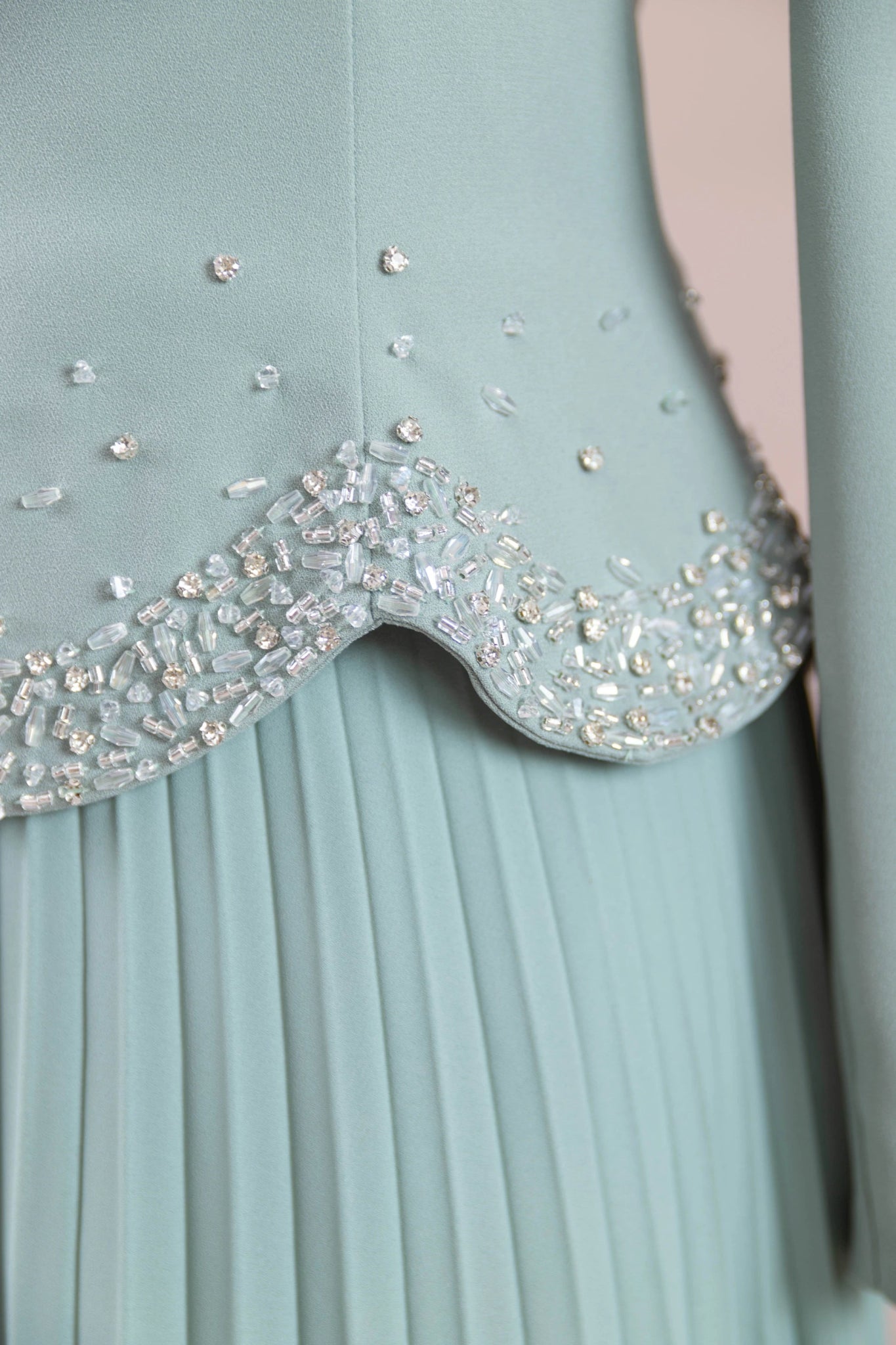 Velor Tesettur Abiye - FioraofDress - tesettur - abiye - mint yeşili - 38 - hijab - evening - dress