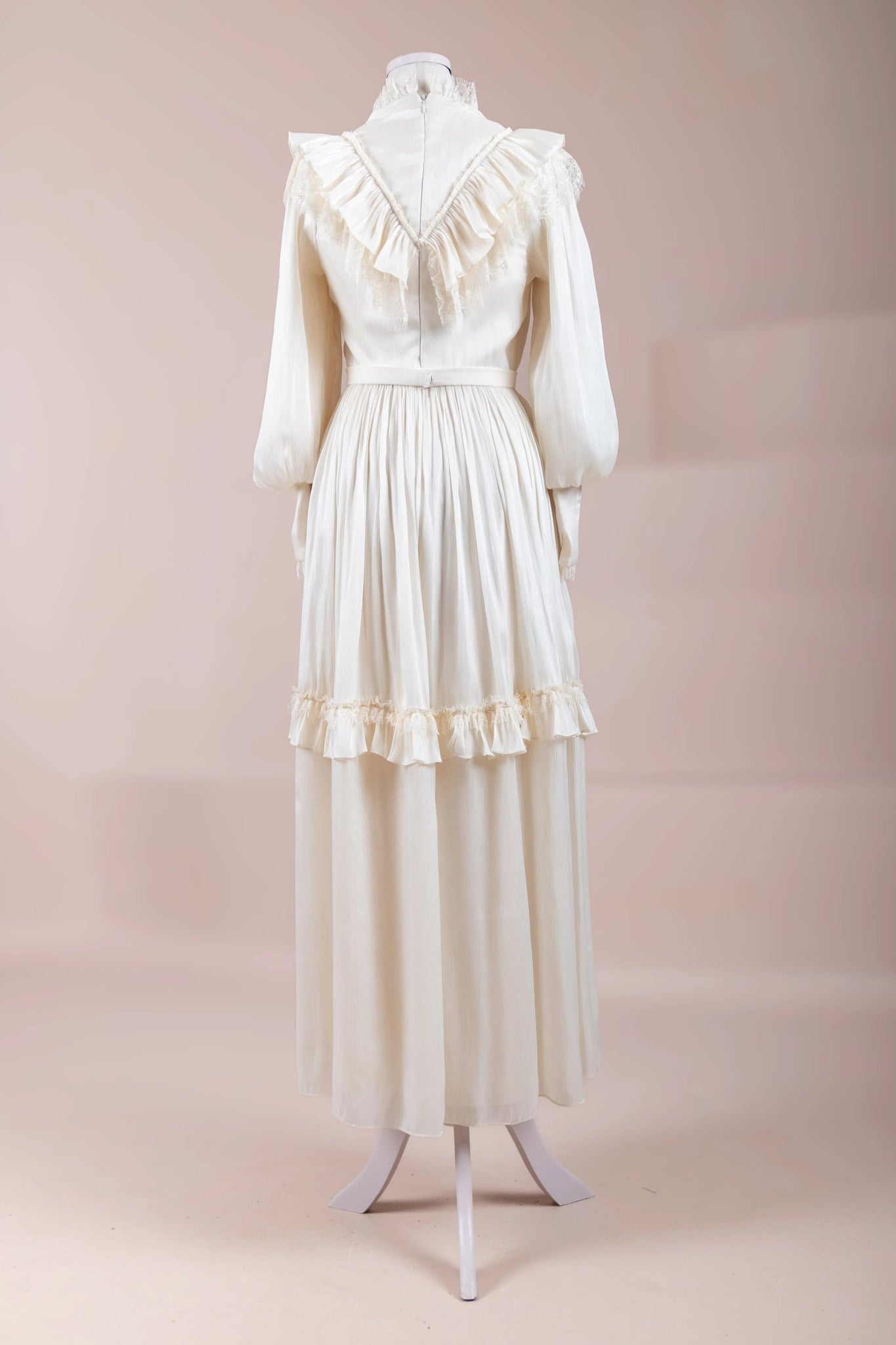 Vintage Tesettür Abiye - FioraofDress - tesettur - abiye - krem - 36 - hijab - evening - dress