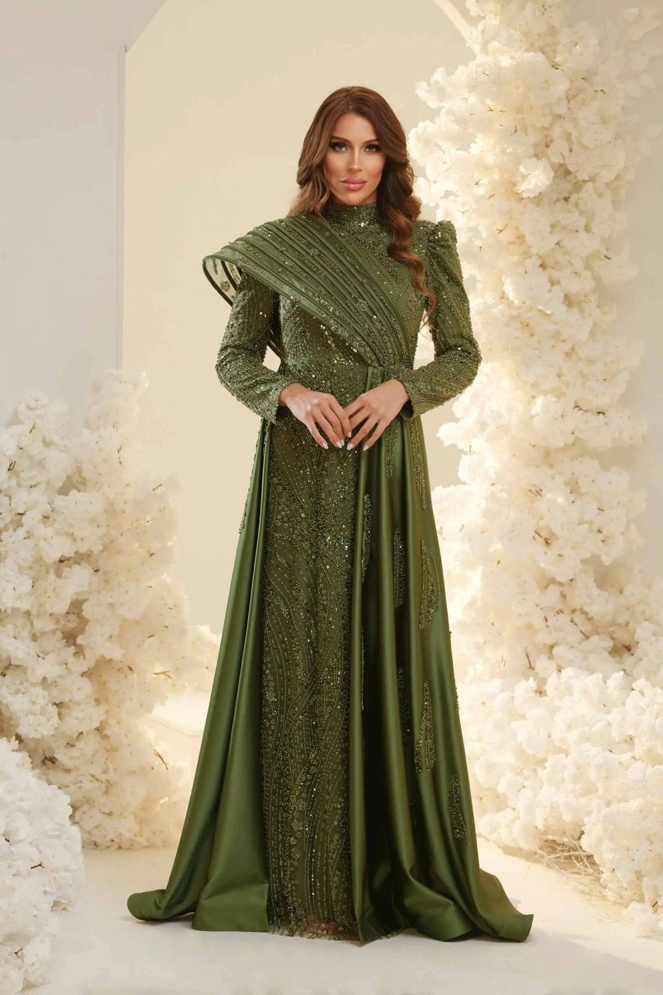 Violet Tesettür Abiye - FioraofDress - tesettur - abiye - zümrüt - 38 - hijab - evening - dress