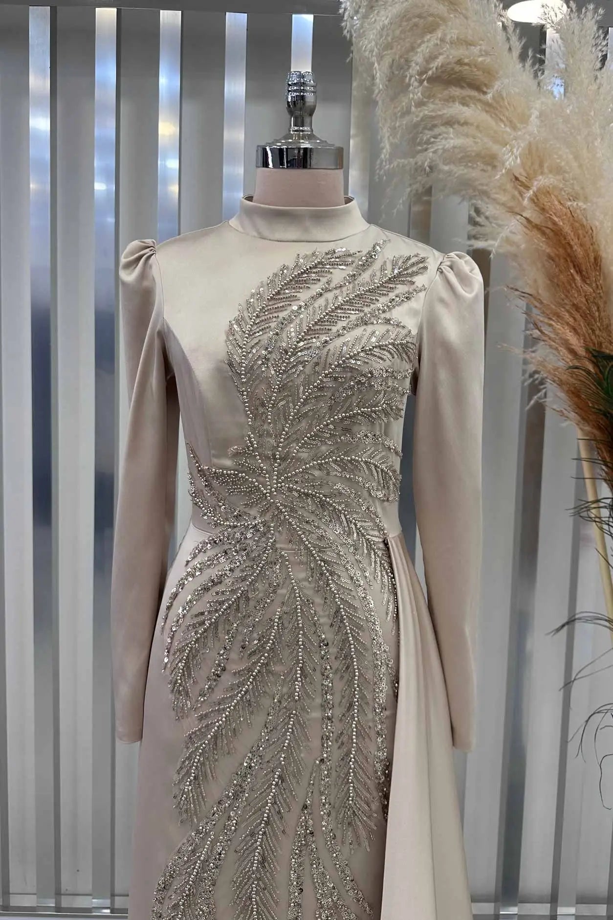 Yaprak Tesettür Abiye - FioraofDress - tesettur - abiye - GOLD - 38 - hijab - evening - dress