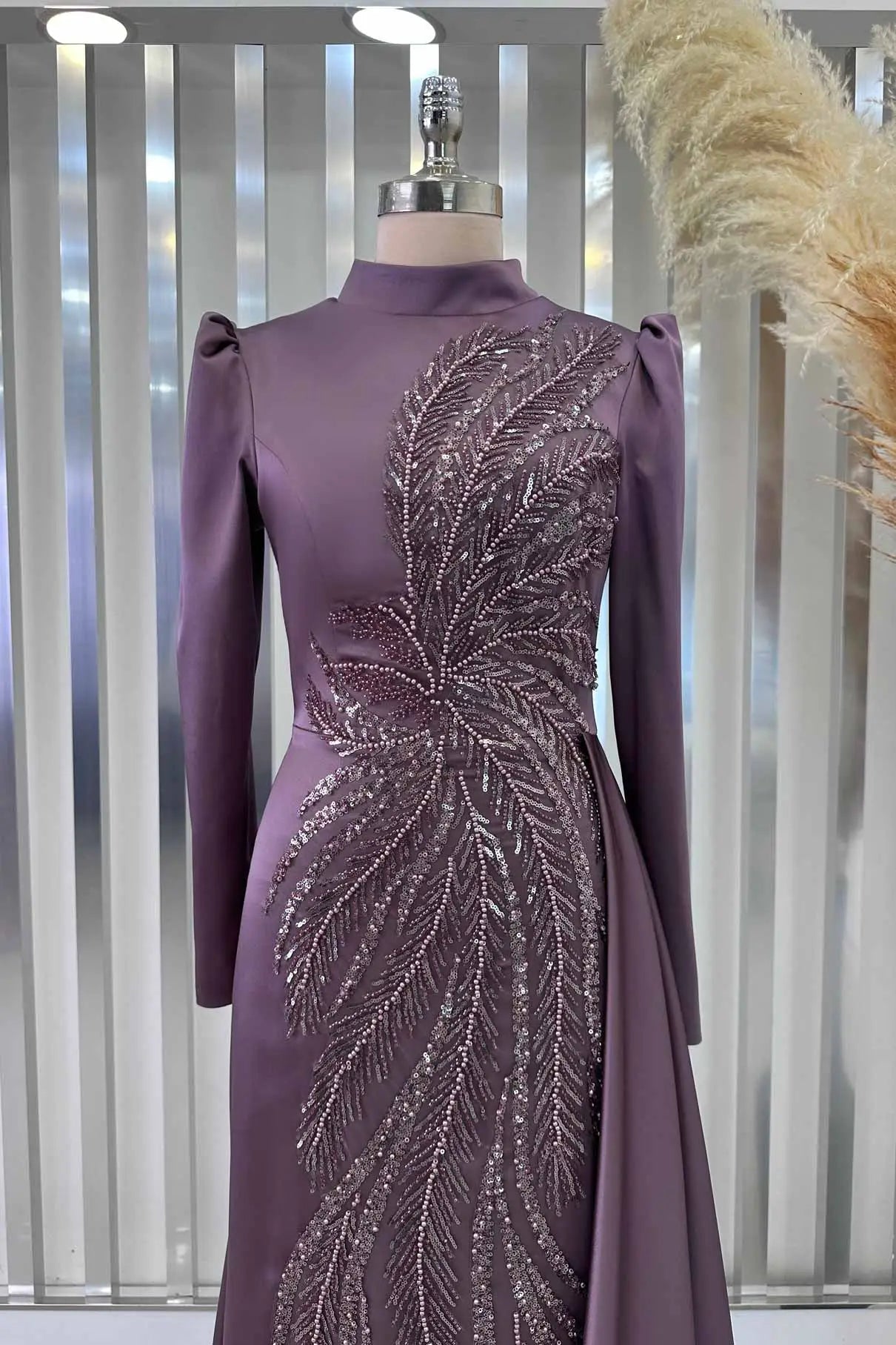 Yaprak Tesettür Abiye - FioraofDress - tesettur - abiye - LİLA - 38 - hijab - evening - dress