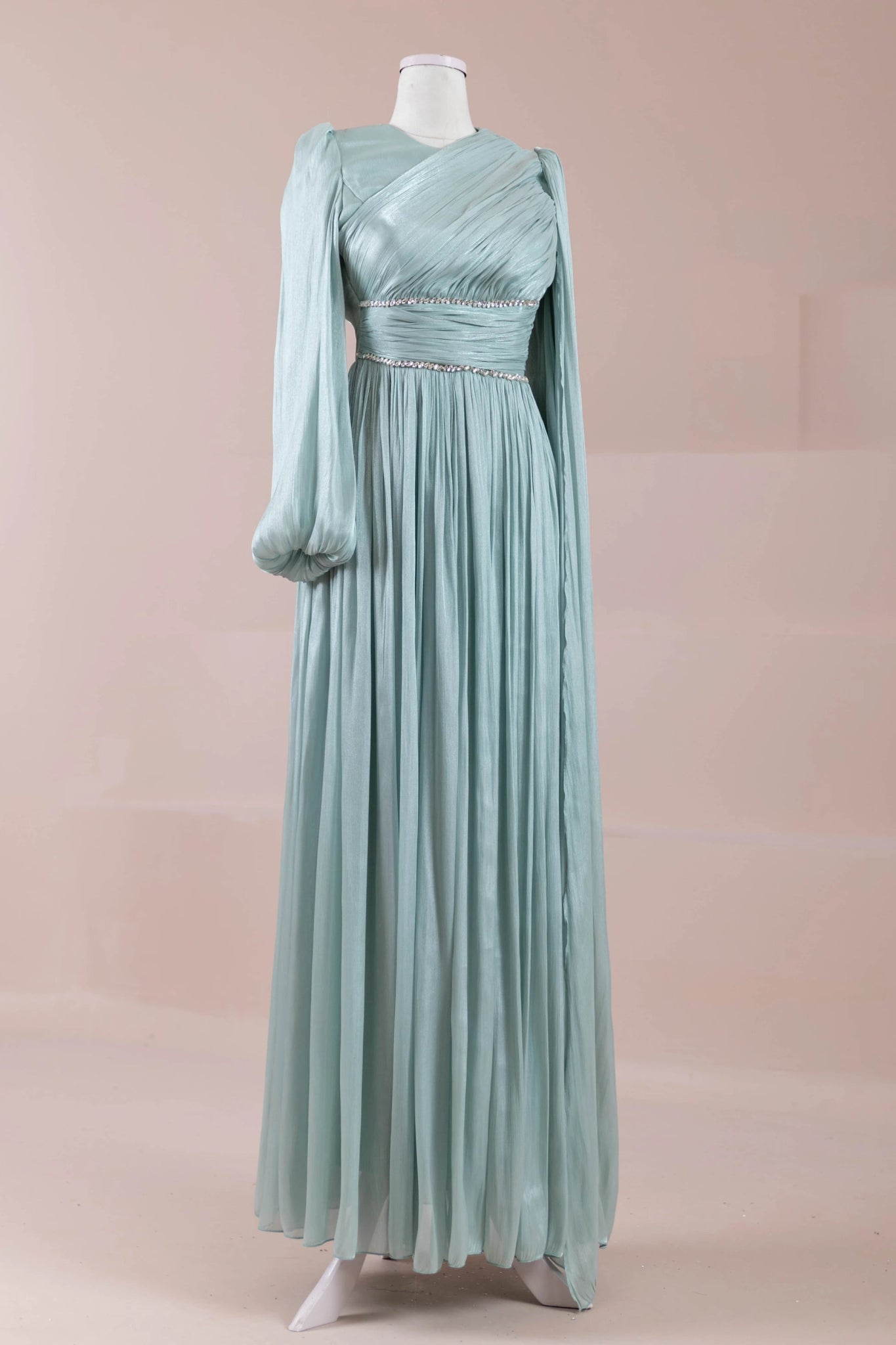 Zafira Tesettür Abiye - FioraofDress - tesettur - abiye - mint yeşili - 38 - hijab - evening - dress