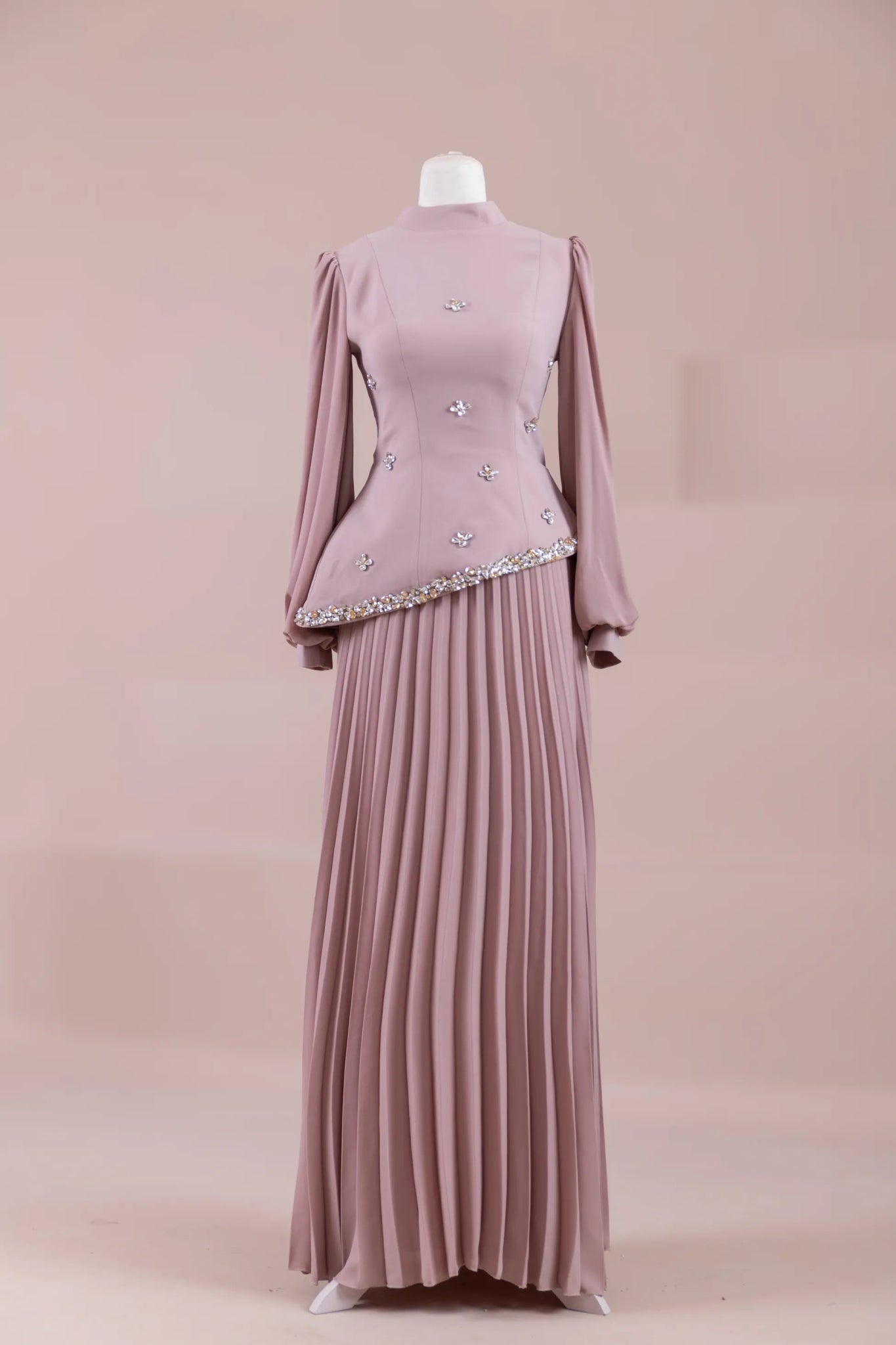 Zela Tesettür Abiye - FioraofDress - tesettur - abiye - Pudra - 38 - hijab - evening - dress