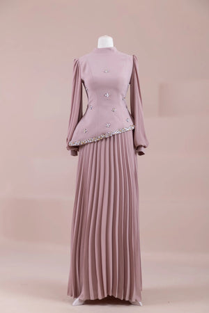 Zela Tesettür Abiye - FioraofDress - tesettur - abiye - Pudra - 38 - hijab - evening - dress