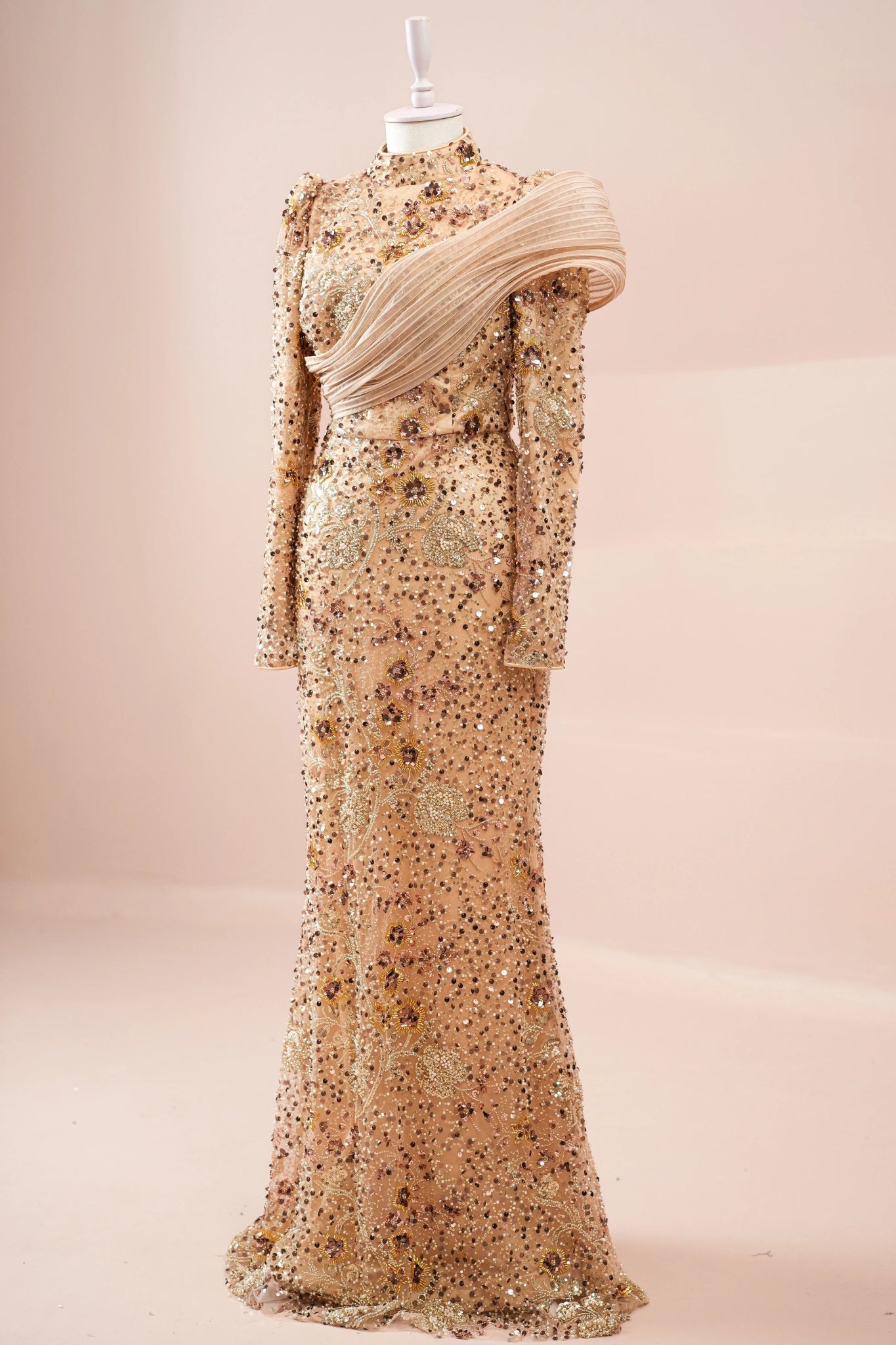 Zerra Tesettür Abiye - FioraofDress - tesettur - abiye - GOLD - 38 - hijab - evening - dress