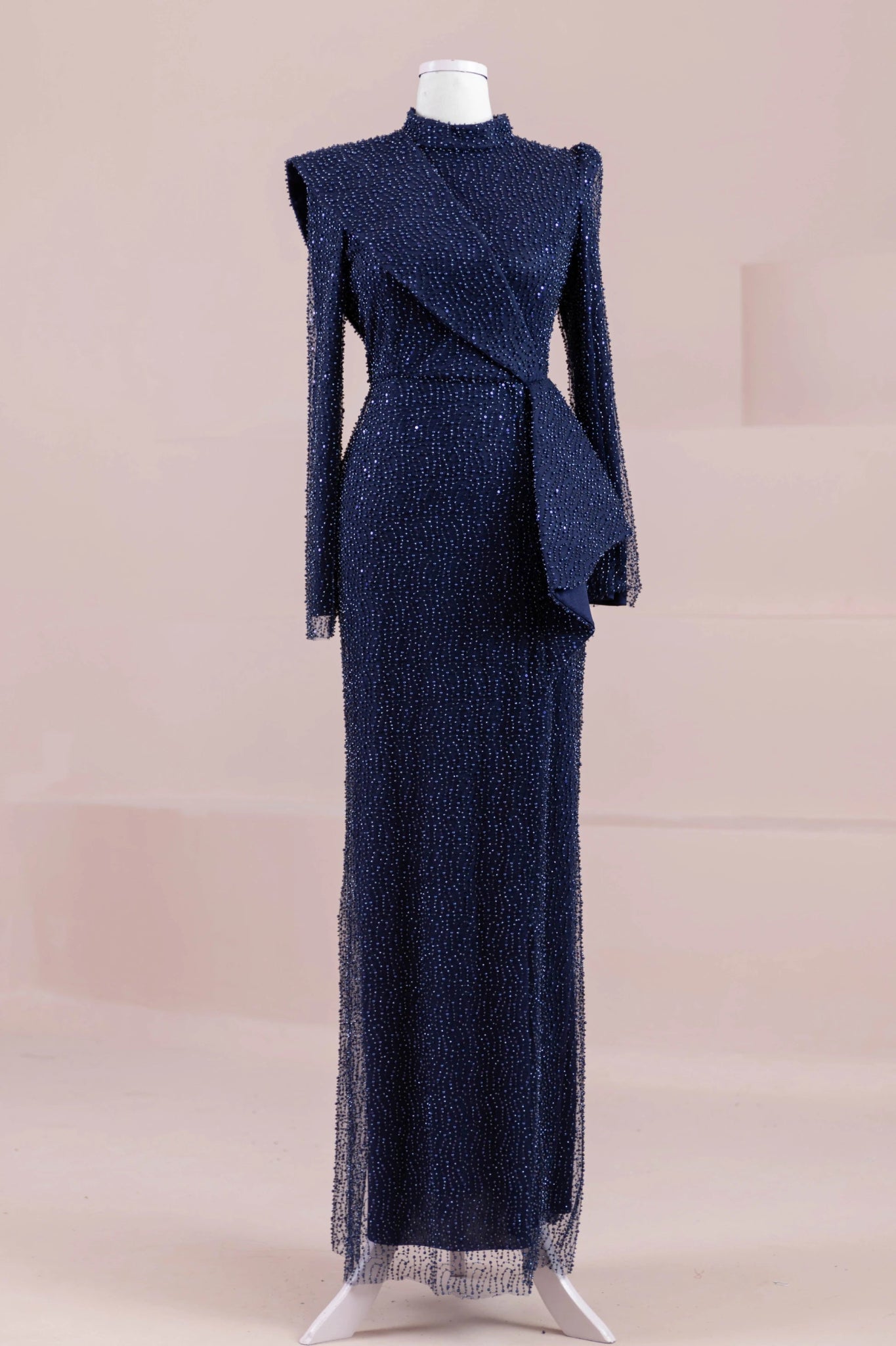 Ziva Tesettür Abiye - FioraofDress - tesettur - abiye - lacivert - 38 - hijab - evening - dress